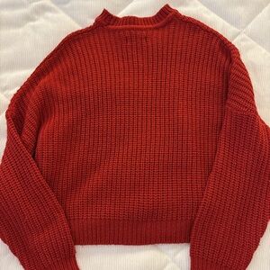 Cozy Red Knit Sweater